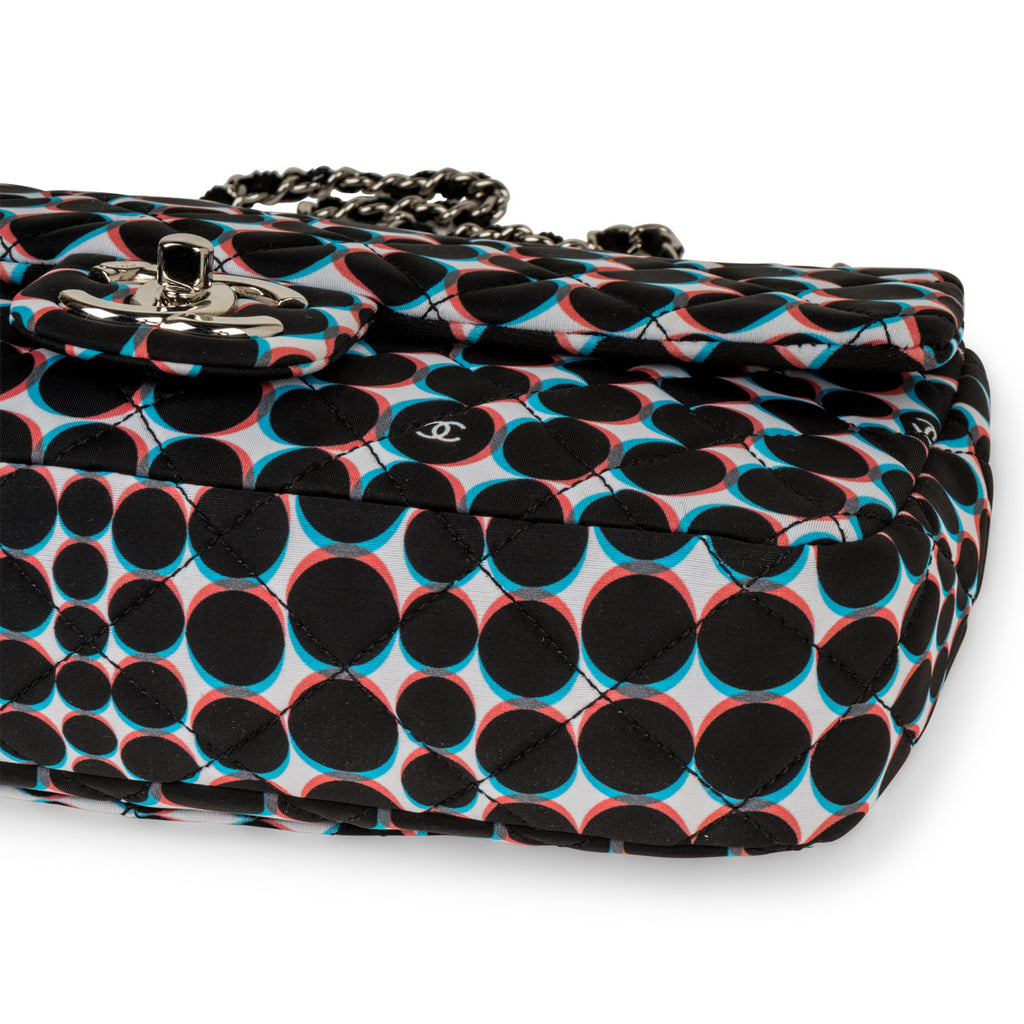 Chanel Polka-Dot Nylon Flap Bag
