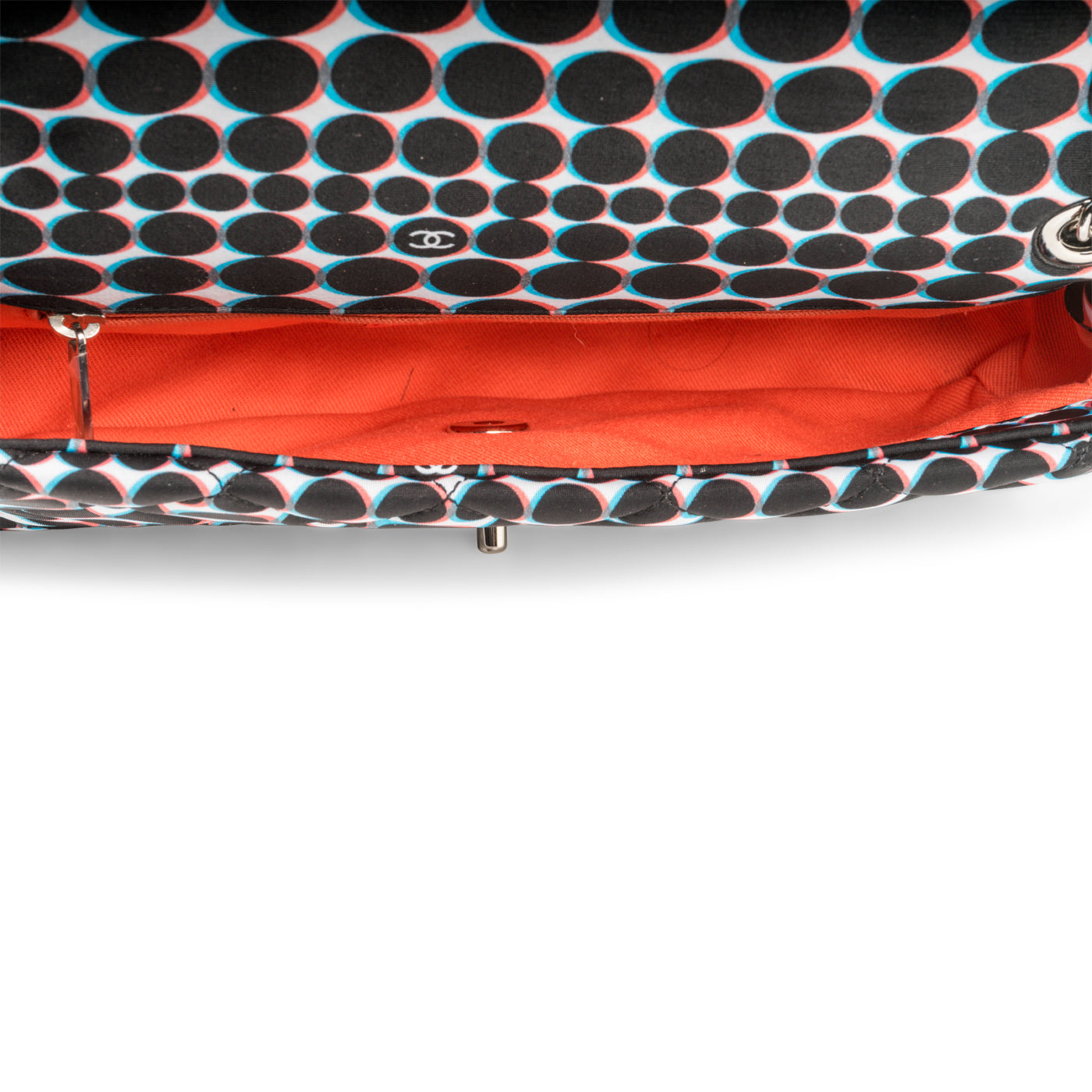 Chanel Polka-Dot Nylon Flap Bag