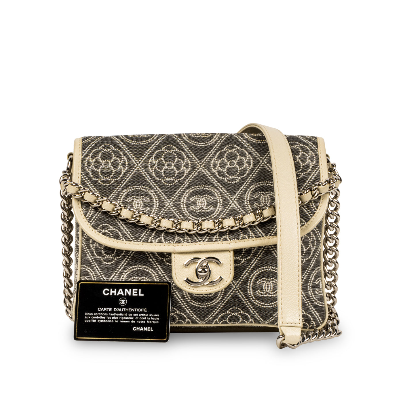 Camellia Fabric double-sided bag