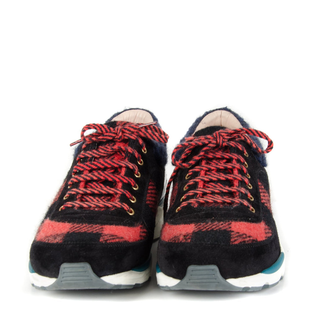 Tweed Patent Leather Sneakers