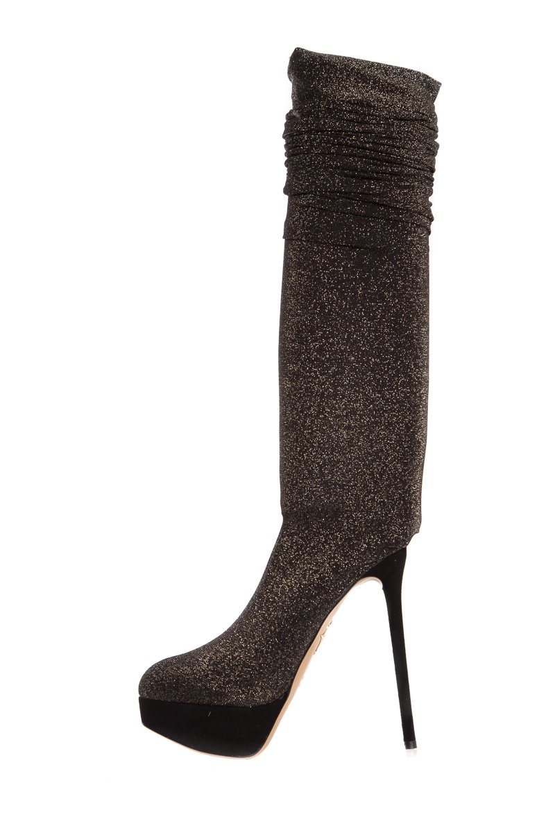Charlotte Olympia Metallic Boots SZ 37