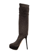 Charlotte Olympia Metallic Boots SZ 37
