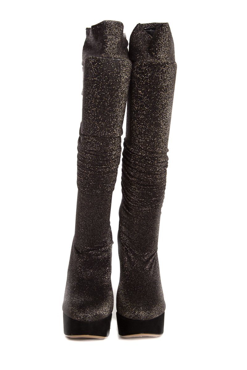 Charlotte Olympia Metallic Boots SZ 37