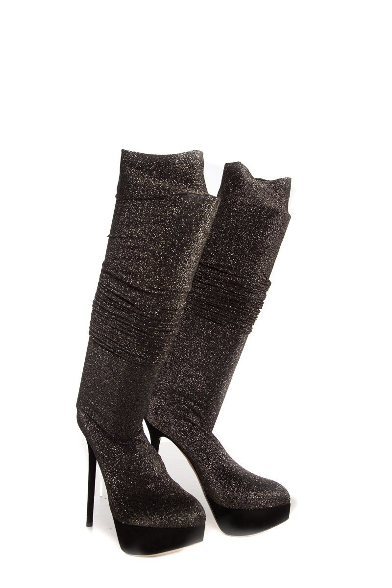 Charlotte Olympia Metallic Boots SZ 37