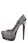Christian Louboutin Black Decora Strass Crystal Pumps 40.5