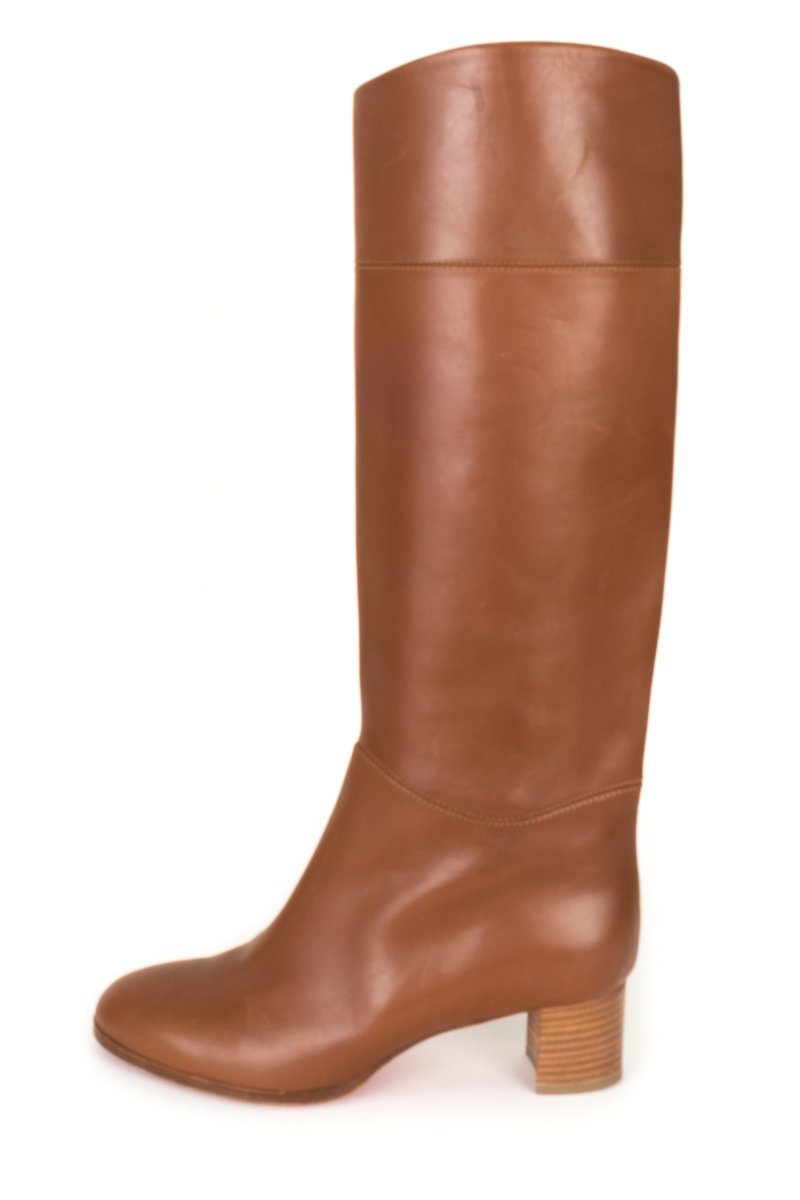 Christian Louboutin Camel Tan Leather Boots 39.5