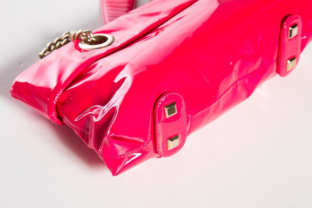 Christian Louboutin Hot Pink Patent Leather Shoulder Bag