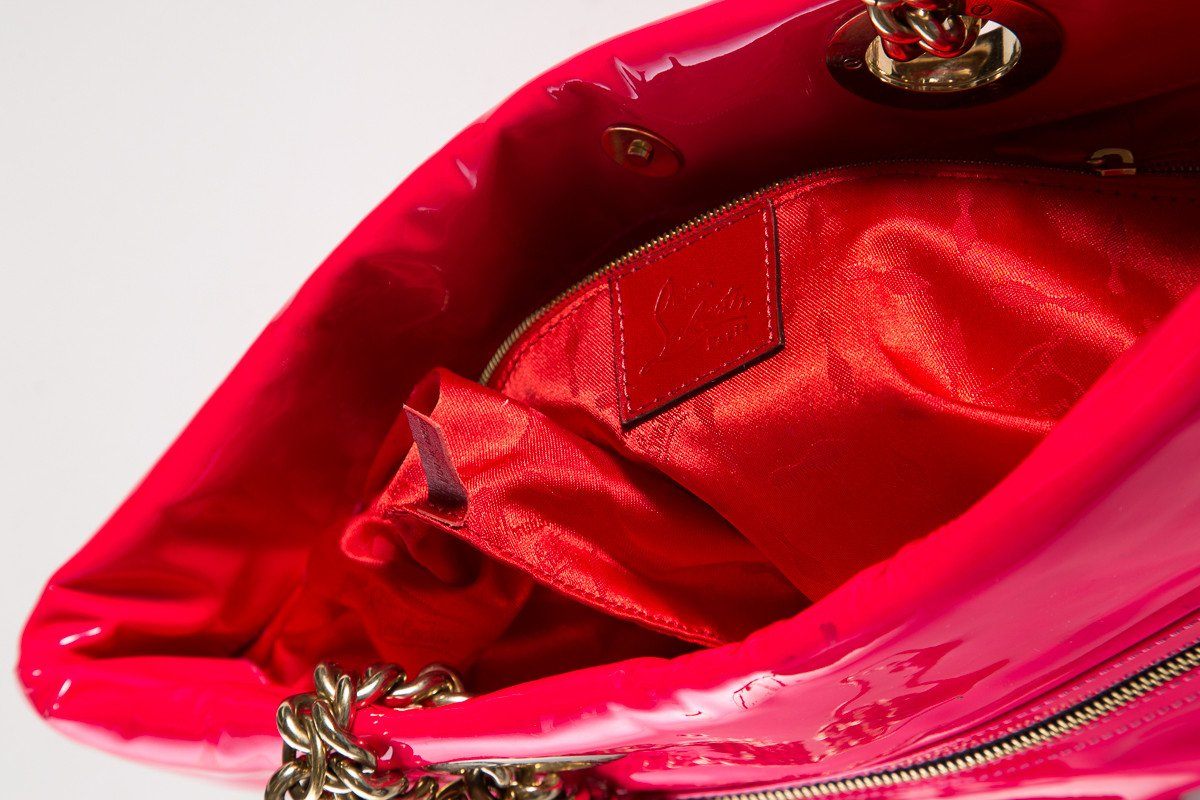 Christian Louboutin Hot Pink Patent Leather Shoulder Bag