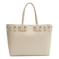 Christian Louboutin Cabata Spike Large Tote Shoulder Bag Leche Ivory