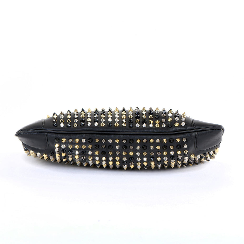 Loubiposh Mixed Metal Spiked Clutch