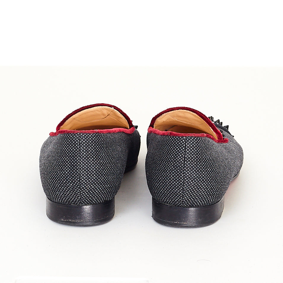 Studded Cap Toe Crest Loafers