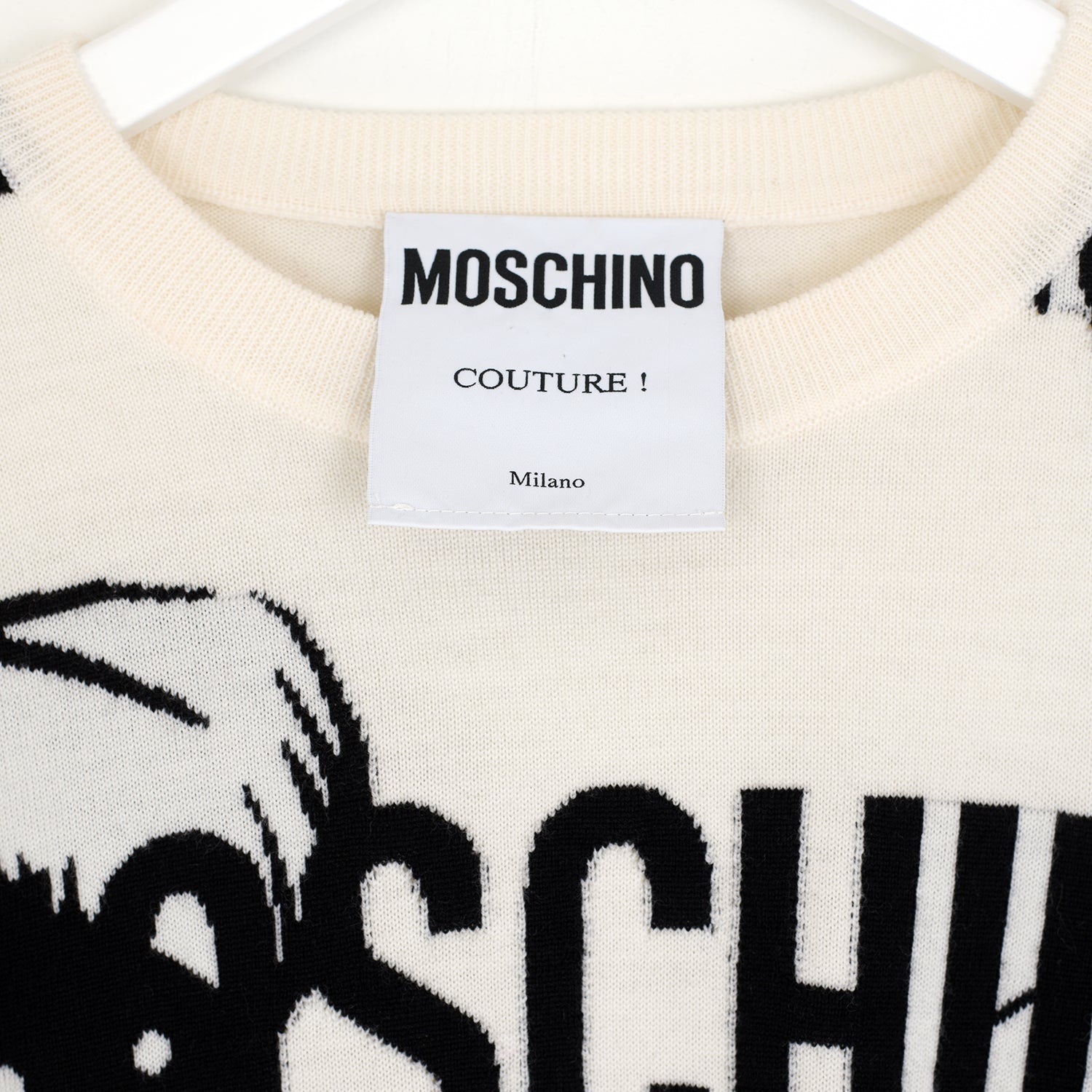 White Pop Art Knitted Sweater