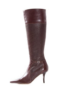 Cole Haan Collection Cognac Woven Leather Boots SZ 7.5 Sale