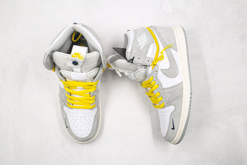 Designer Air Jordan 1 High Switch Ã¢â‚¬Å“Light Smoke GreyÃ¢â‚¬Â High Q ( Customs And Box ), Jordan 1 Sneakers Active