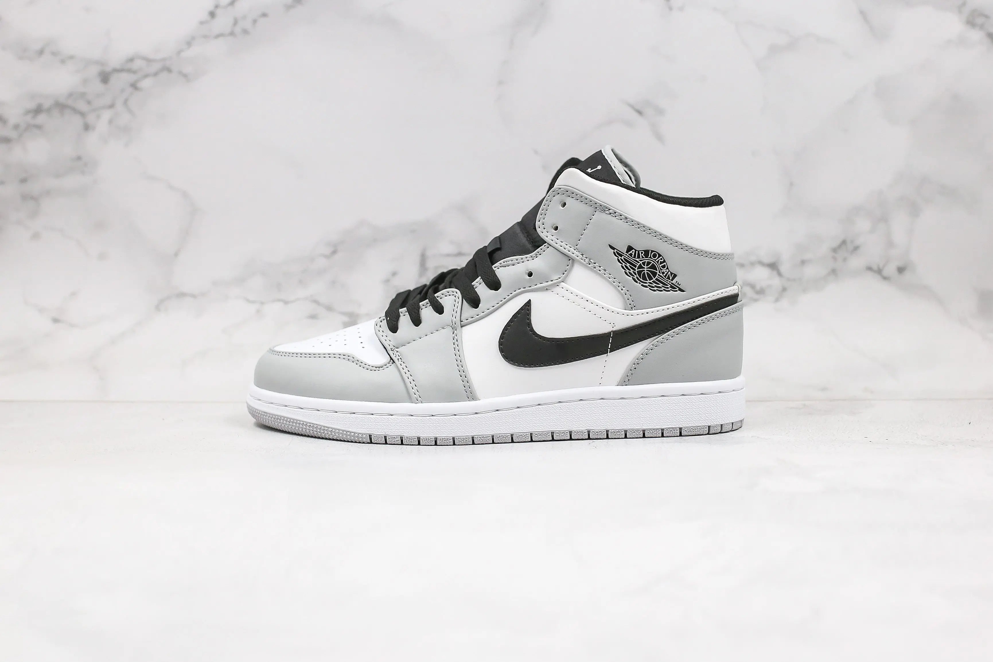 Designer Jordan 1 Mid Ã¢â‚¬Å“Light Smoke GreyÃ¢â‚¬Â High Q ( Customs And Box ), Jordan 1 Sneakers FREE SHIPPING