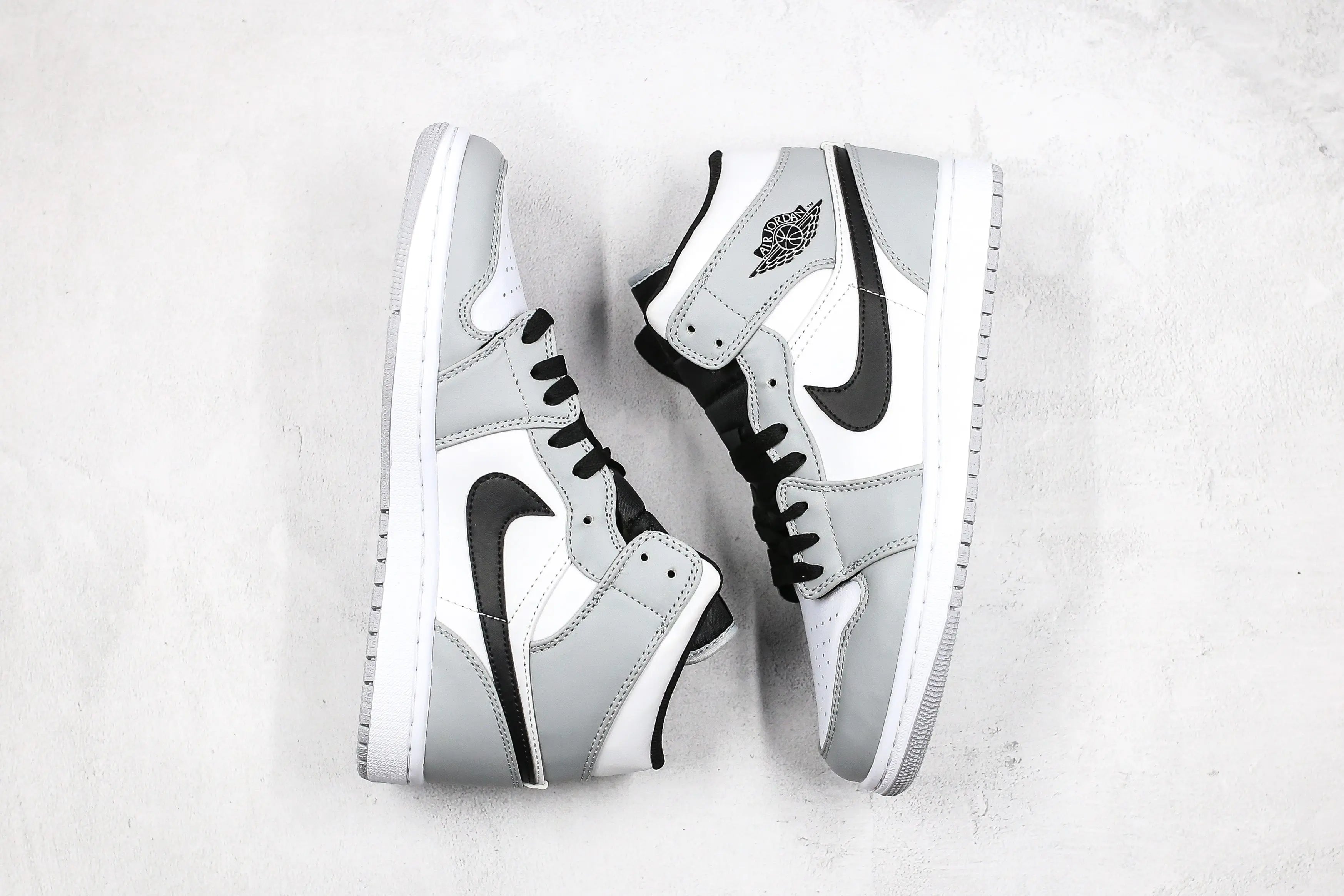 Designer Jordan 1 Mid Ã¢â‚¬Å“Light Smoke GreyÃ¢â‚¬Â High Q ( Customs And Box ), Jordan 1 Sneakers FREE SHIPPING