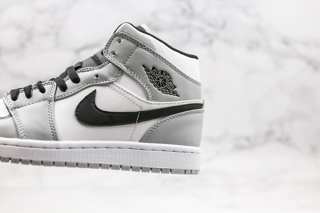 Designer Jordan 1 Mid Ã¢â‚¬Å“Light Smoke GreyÃ¢â‚¬Â High Q ( Customs And Box ), Jordan 1 Sneakers FREE SHIPPING