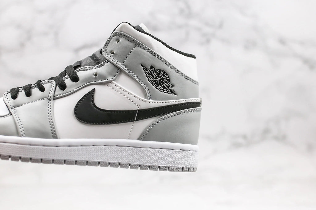 Designer Jordan 1 Mid Ã¢â‚¬Å“Light Smoke GreyÃ¢â‚¬Â High Q ( Customs And Box ), Jordan 1 Sneakers FREE SHIPPING