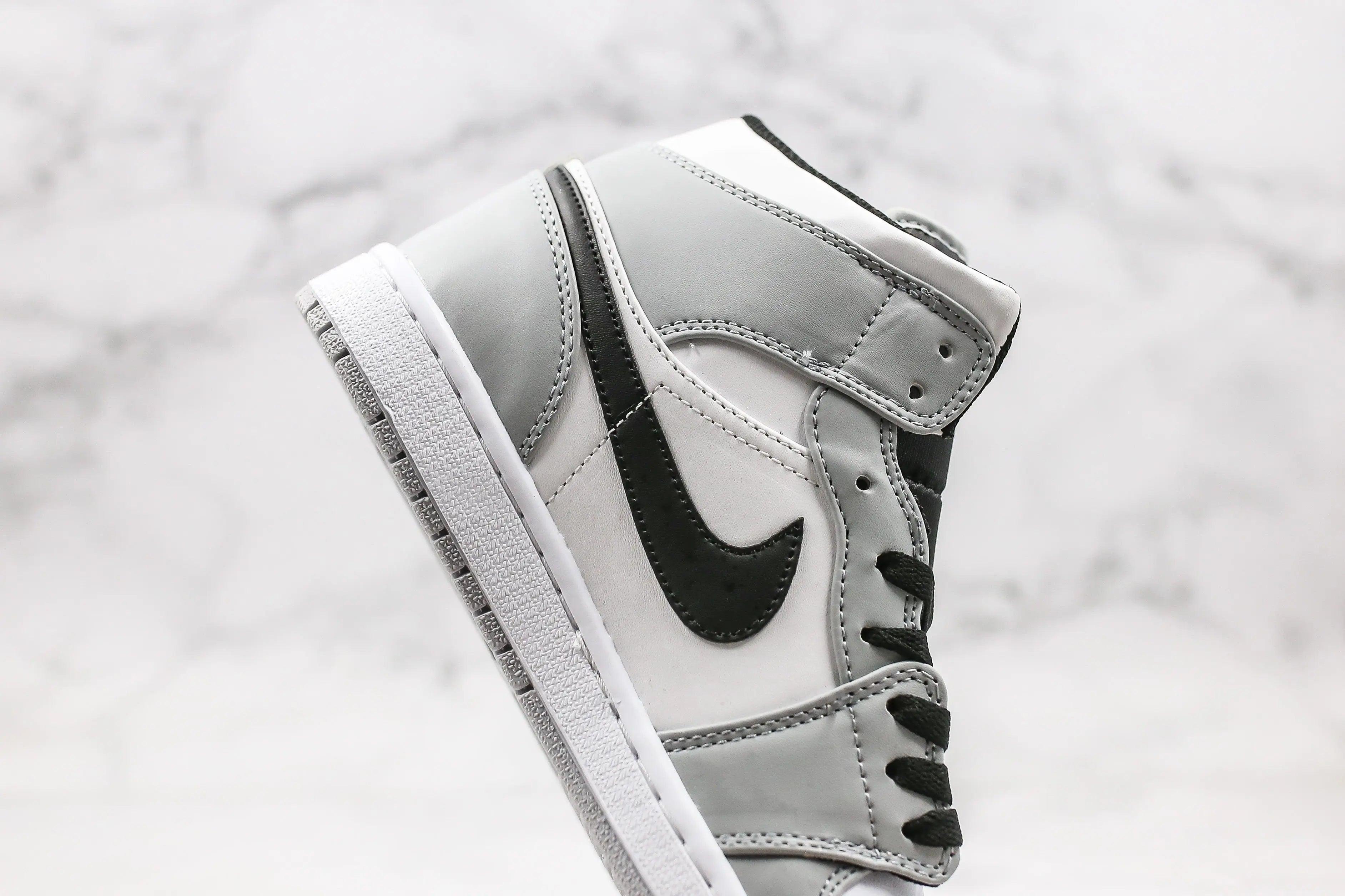 Designer Jordan 1 Mid Ã¢â‚¬Å“Light Smoke GreyÃ¢â‚¬Â High Q ( Customs And Box ), Jordan 1 Sneakers FREE SHIPPING