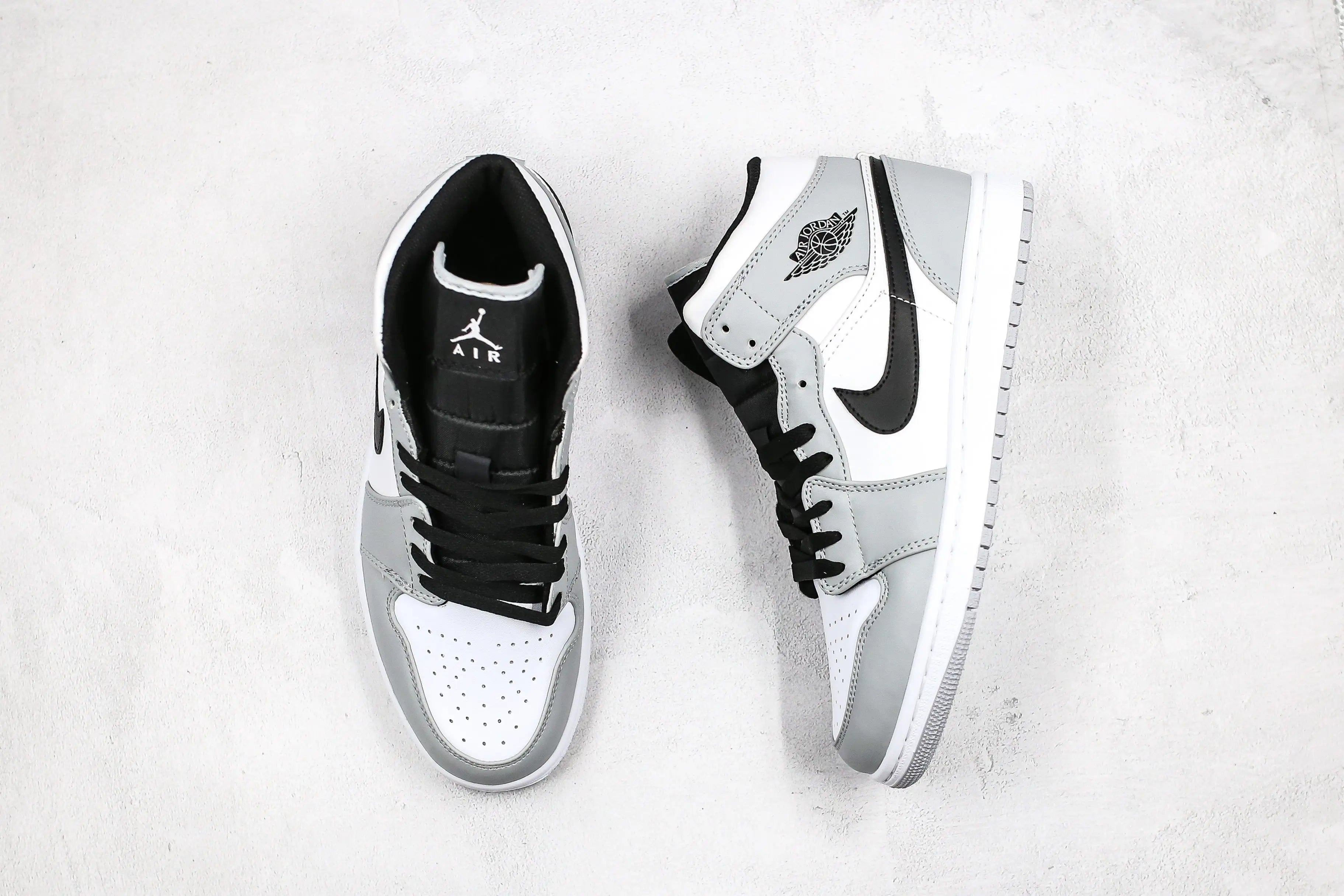 Designer Jordan 1 Mid Ã¢â‚¬Å“Light Smoke GreyÃ¢â‚¬Â High Q ( Customs And Box ), Jordan 1 Sneakers FREE SHIPPING