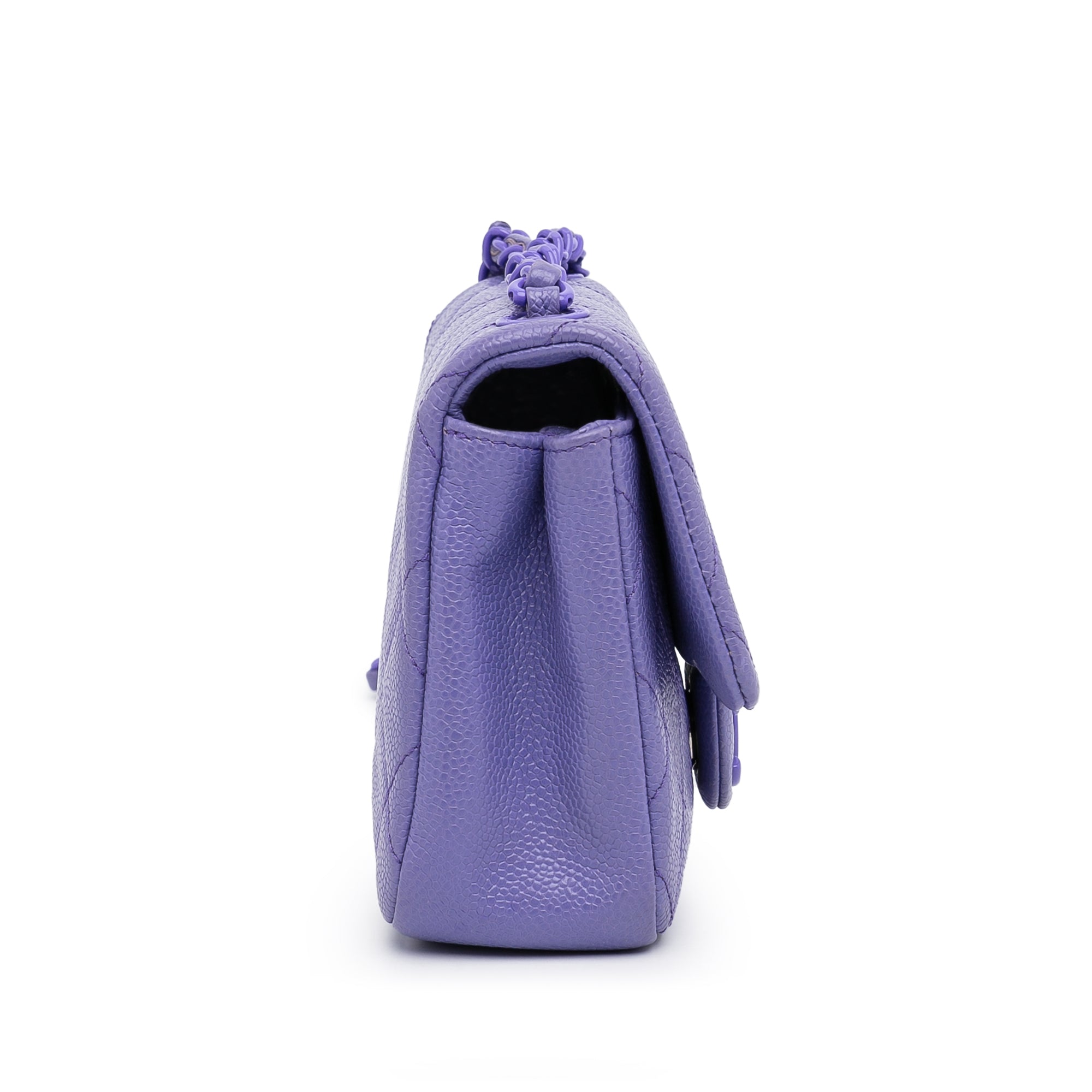Chanel Incognito Flap Bag Mini Square Purple Caviar