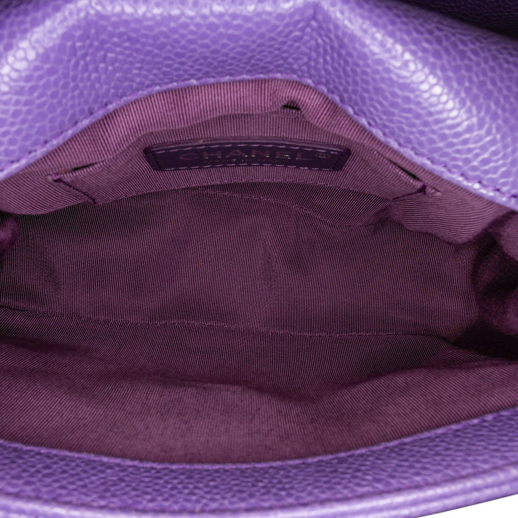 Chanel Incognito Flap Bag Mini Square Purple Caviar