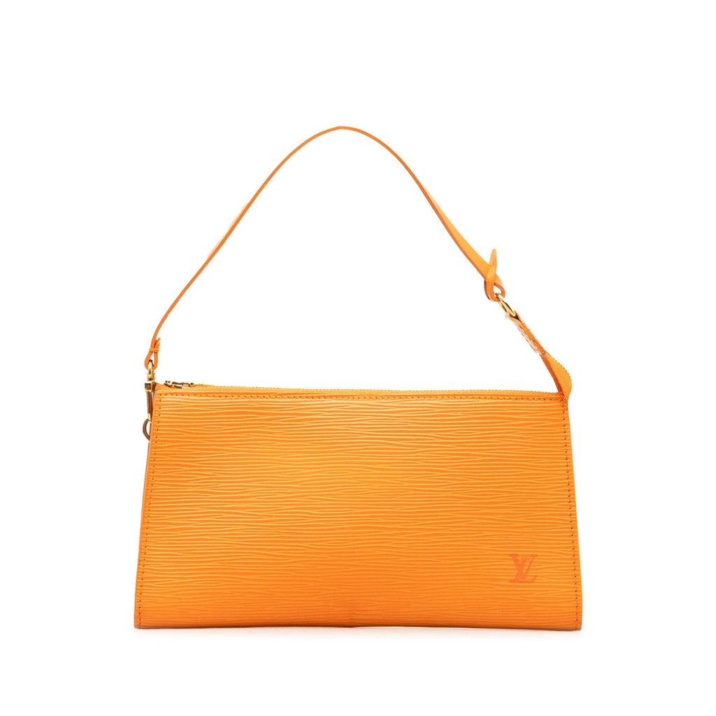 Orange Louis Vuitton Epi Pochette Accessoires Shoulder Bag