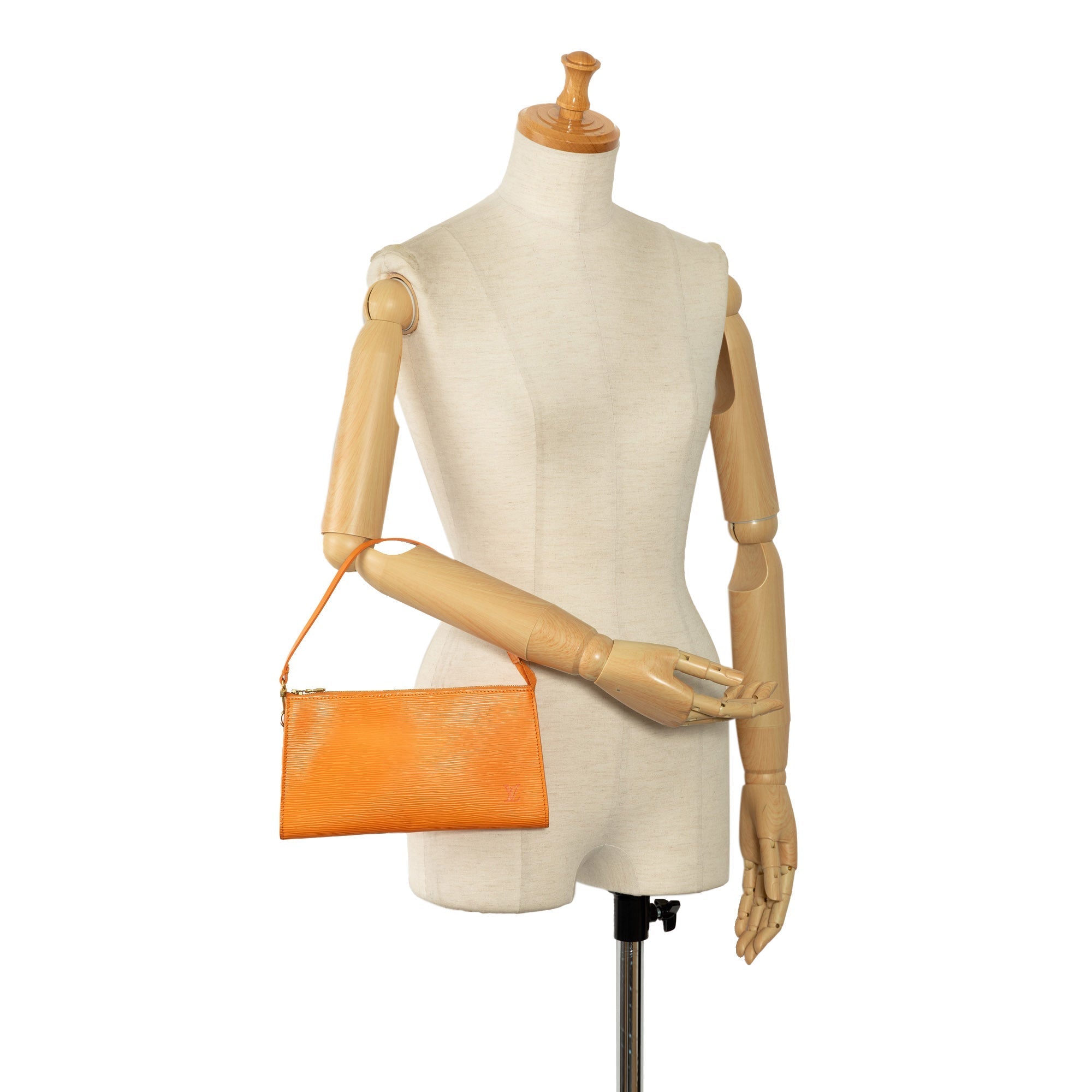 Orange Louis Vuitton Epi Pochette Accessoires Shoulder Bag
