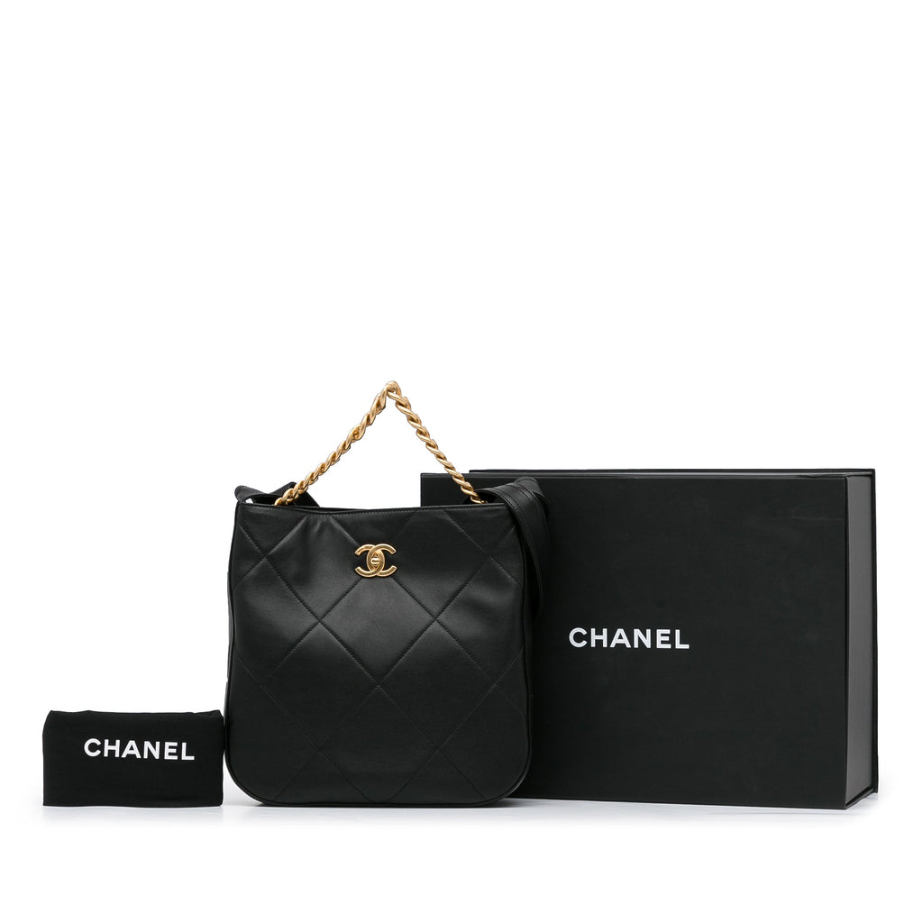 Chanel Easy Mood Large Black Calfskin Gold