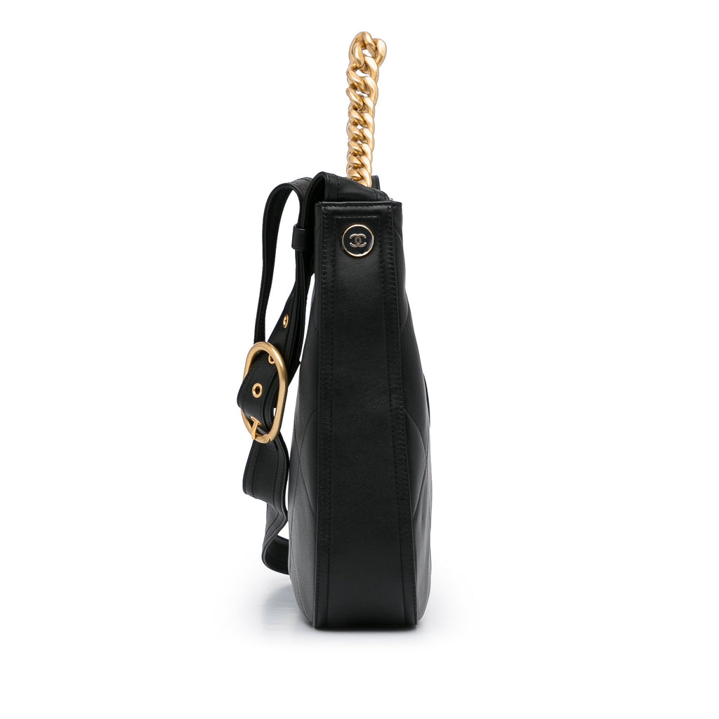 Chanel Easy Mood Large Black Calfskin Gold