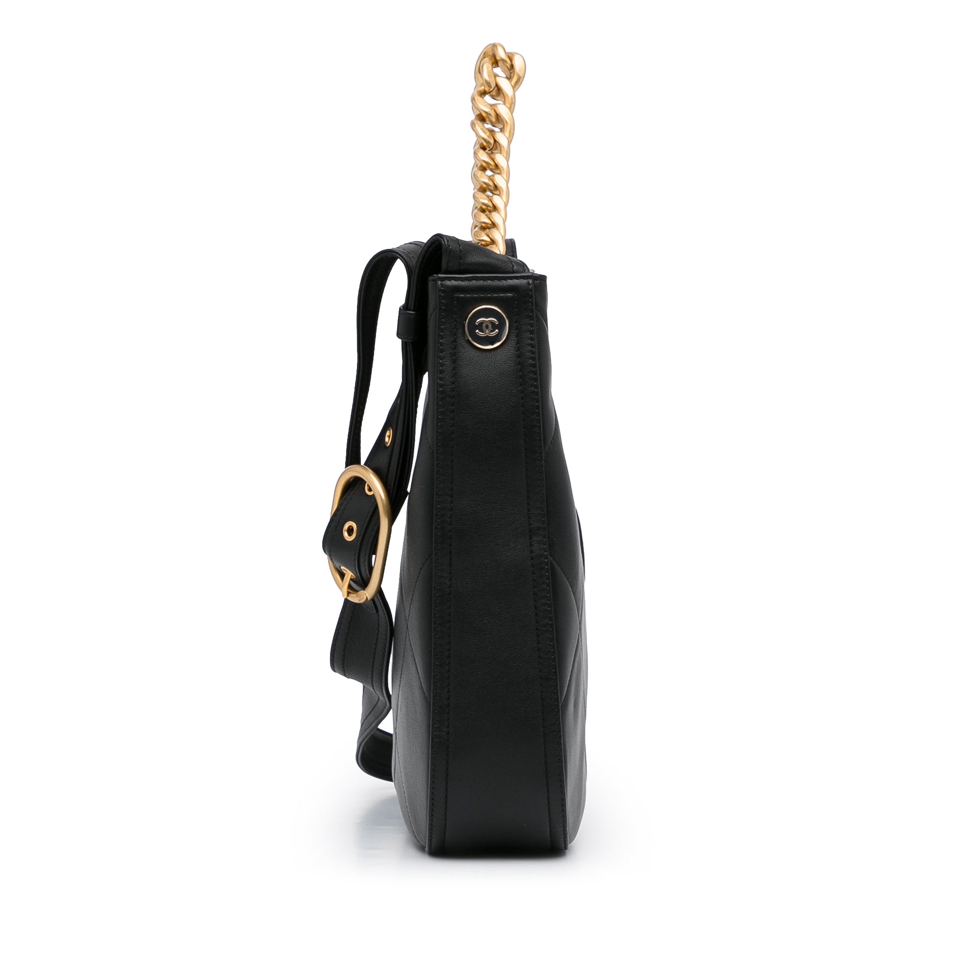 Chanel Easy Mood Large Black Calfskin Gold