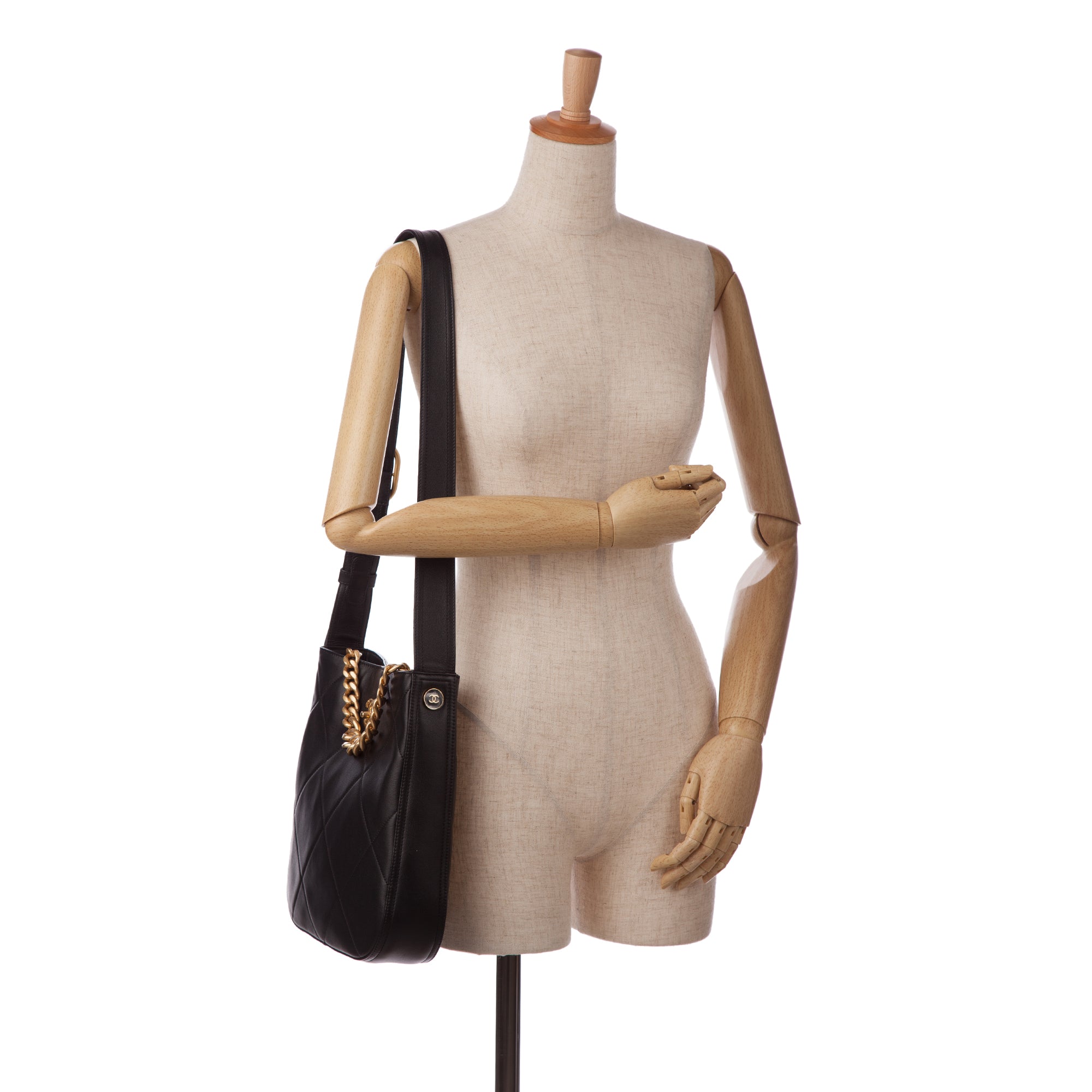 Chanel Easy Mood Large Black Calfskin Gold