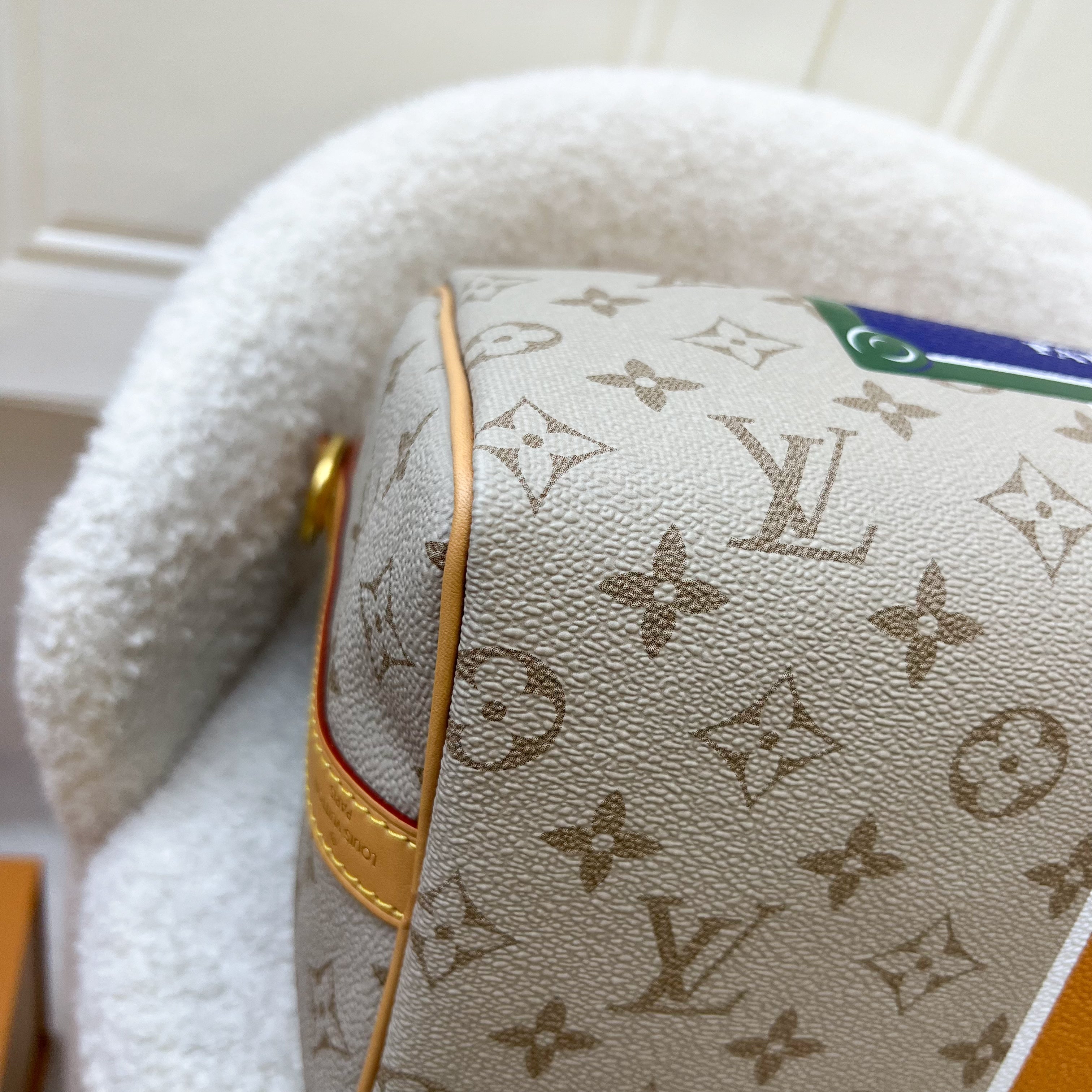 LV Speedy 25 Bandouliere in Beige Monopaname Canvas and GHW