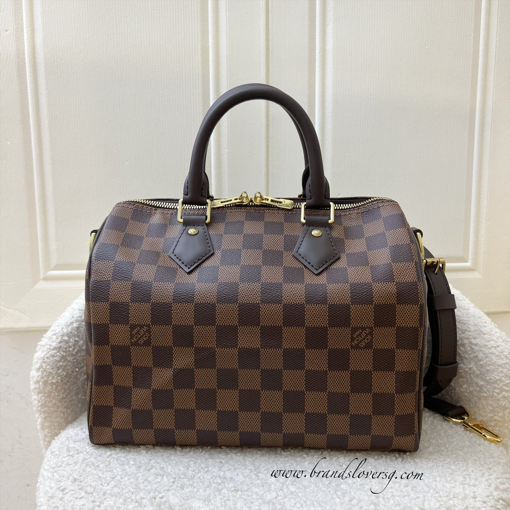 LV Speedy 25 Bandouliere in Damier Ebene Canvas GHW