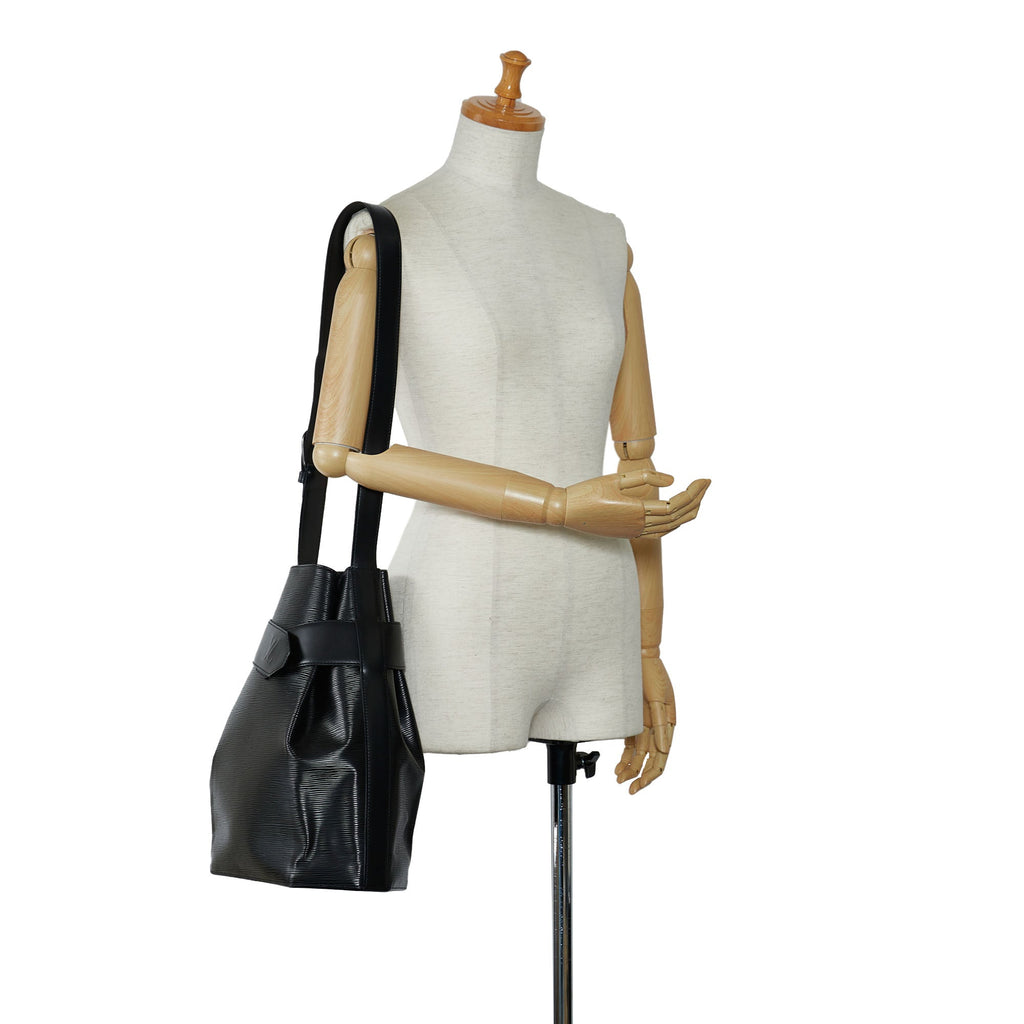 Louis Vuitton Sac D'epaule Black Epi