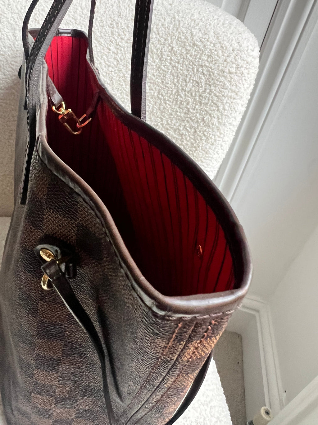 Louis Vuitton Neverfull MM Damier Ebene Cherry Interior (RRP £1,410)