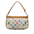 White Louis Vuitton Monogram Multicolore Pochette Accessoires Shoulder Bag