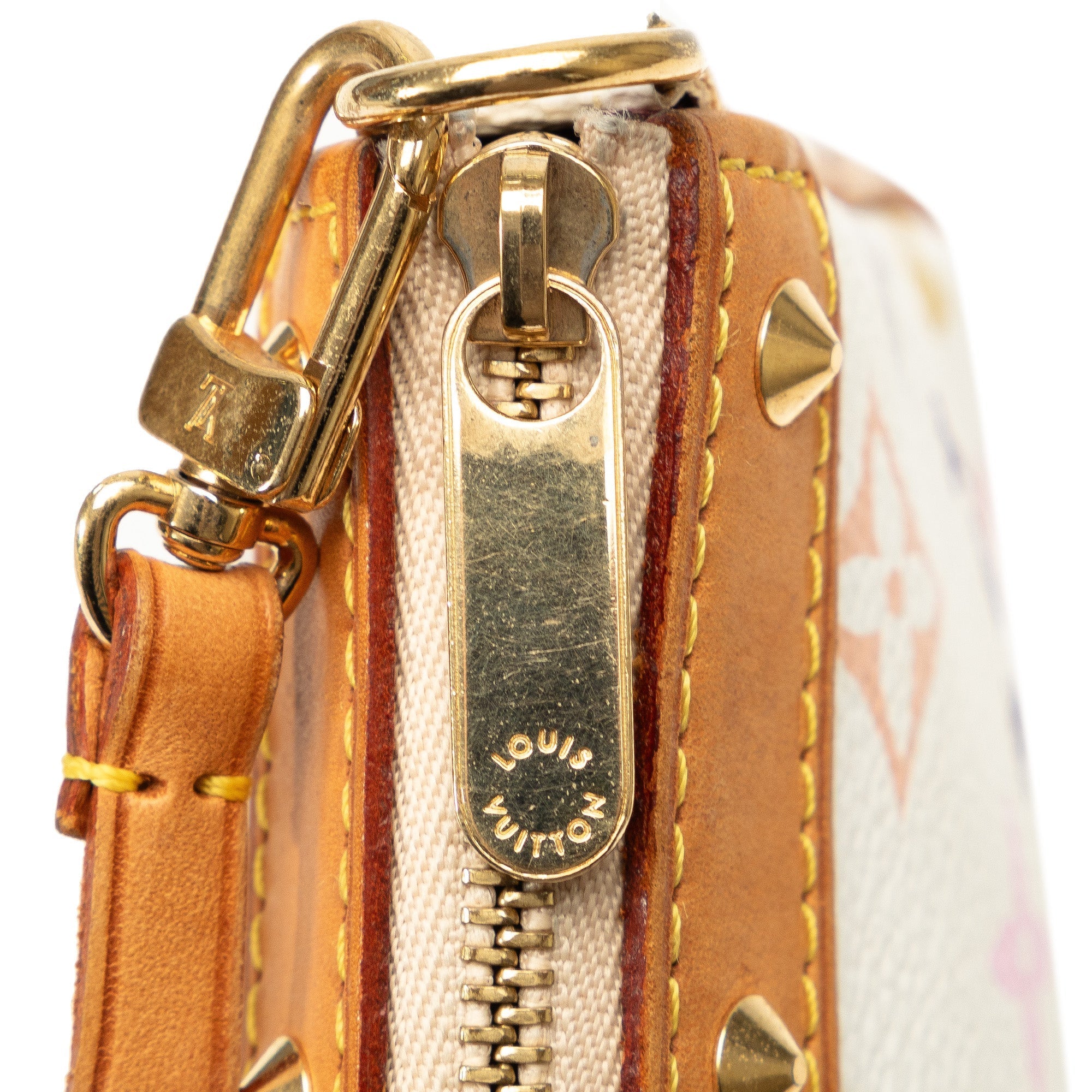 White Louis Vuitton Monogram Multicolore Pochette Accessoires Shoulder Bag