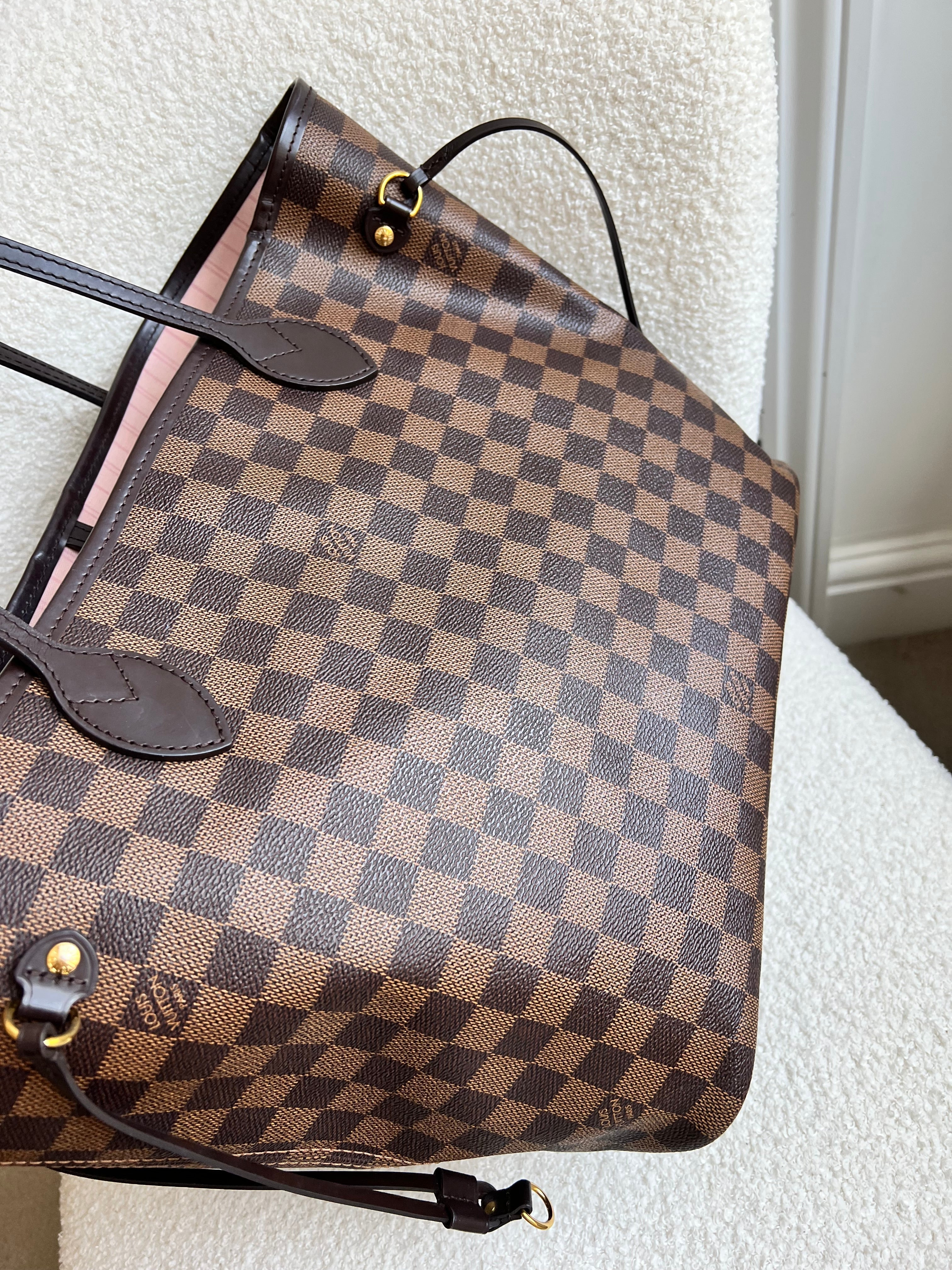 Louis Vuitton Neverfull MM Damier Ebene Rose Ballerine (RRP £1410)