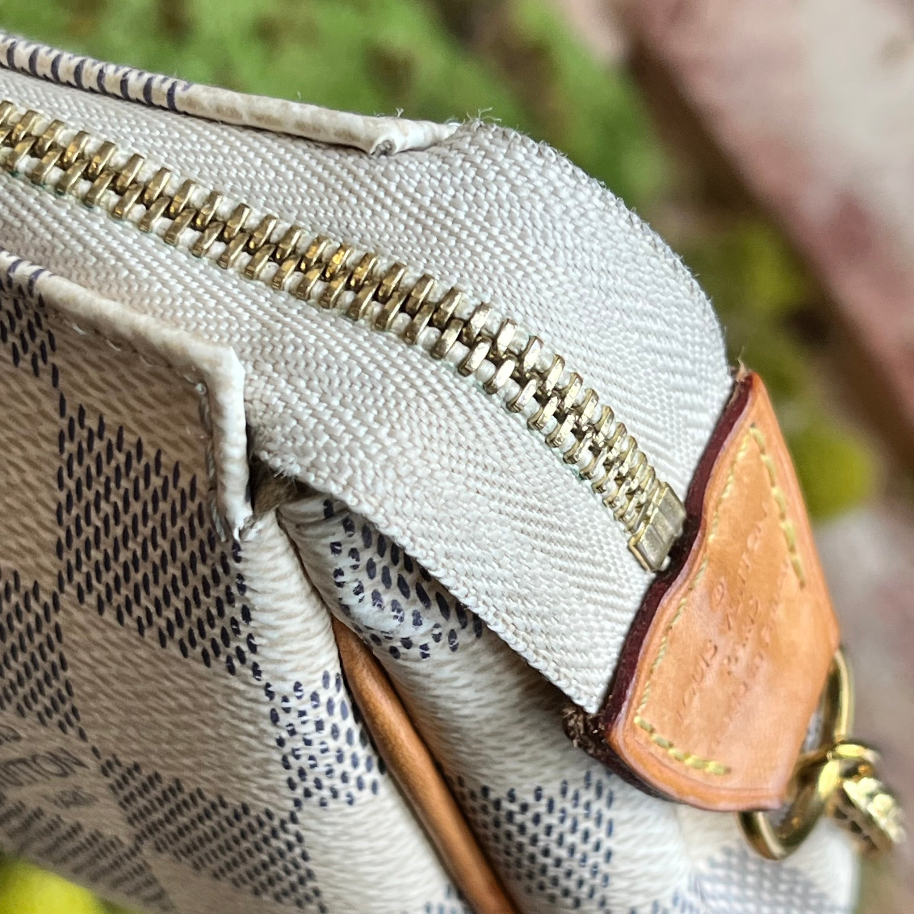 LOUIS VUITTON Eva Damier Azur Canvas Shoulder Bag