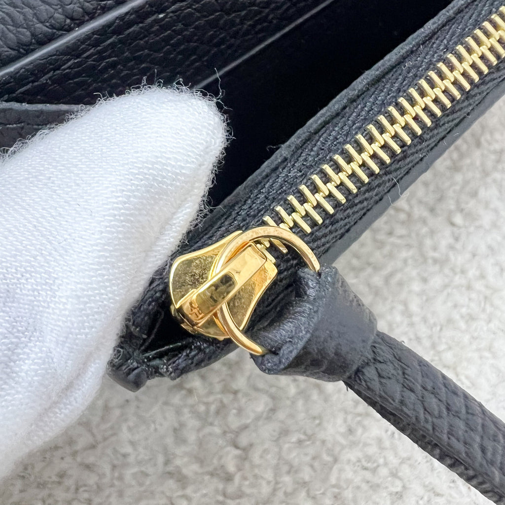 LV Rosalie Compact Wallet / Card Holder in Black Empreinte Leather and GHW