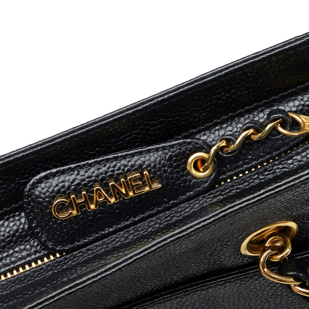 Black Chanel Caviar Chain Tote