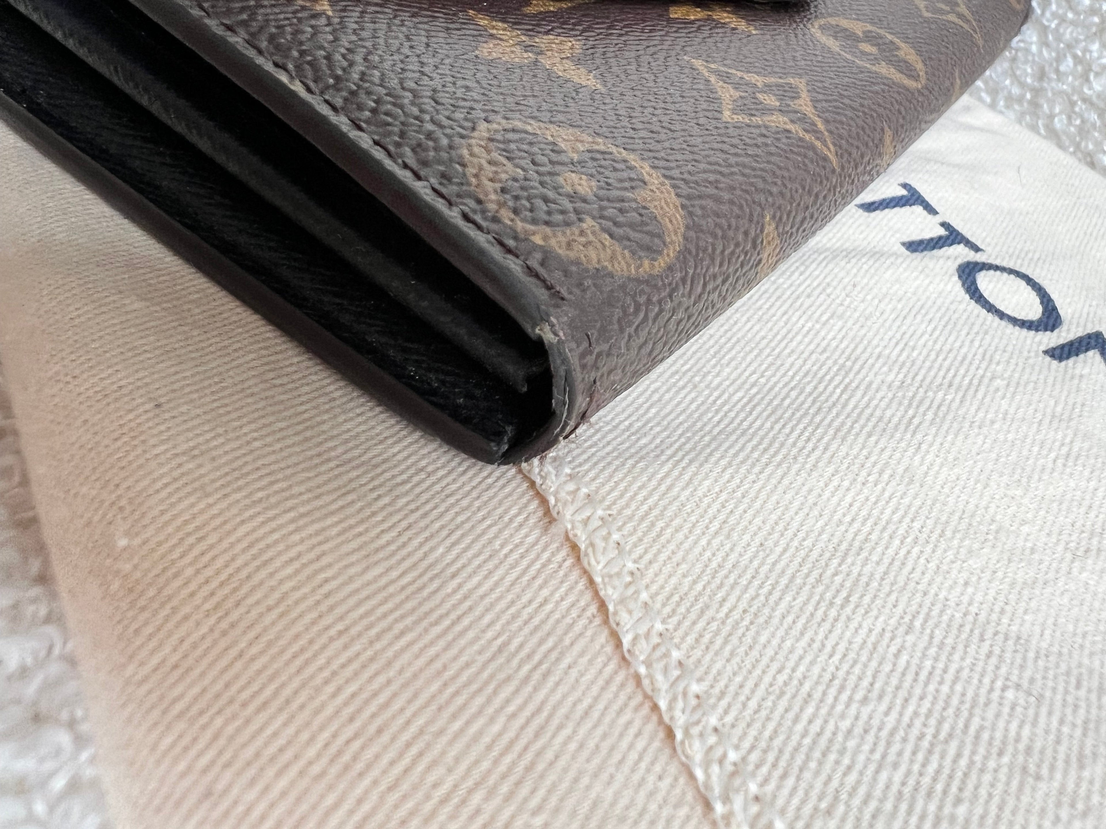 Louis Vuitton Sarah Wallet in reverse Monogram and Brown (RRP £550)