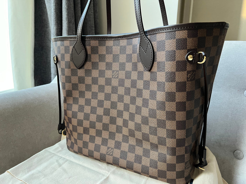 Louis Vuitton Neverfull MM Damier Ebene Rose Ballerine (RRP £1,410)