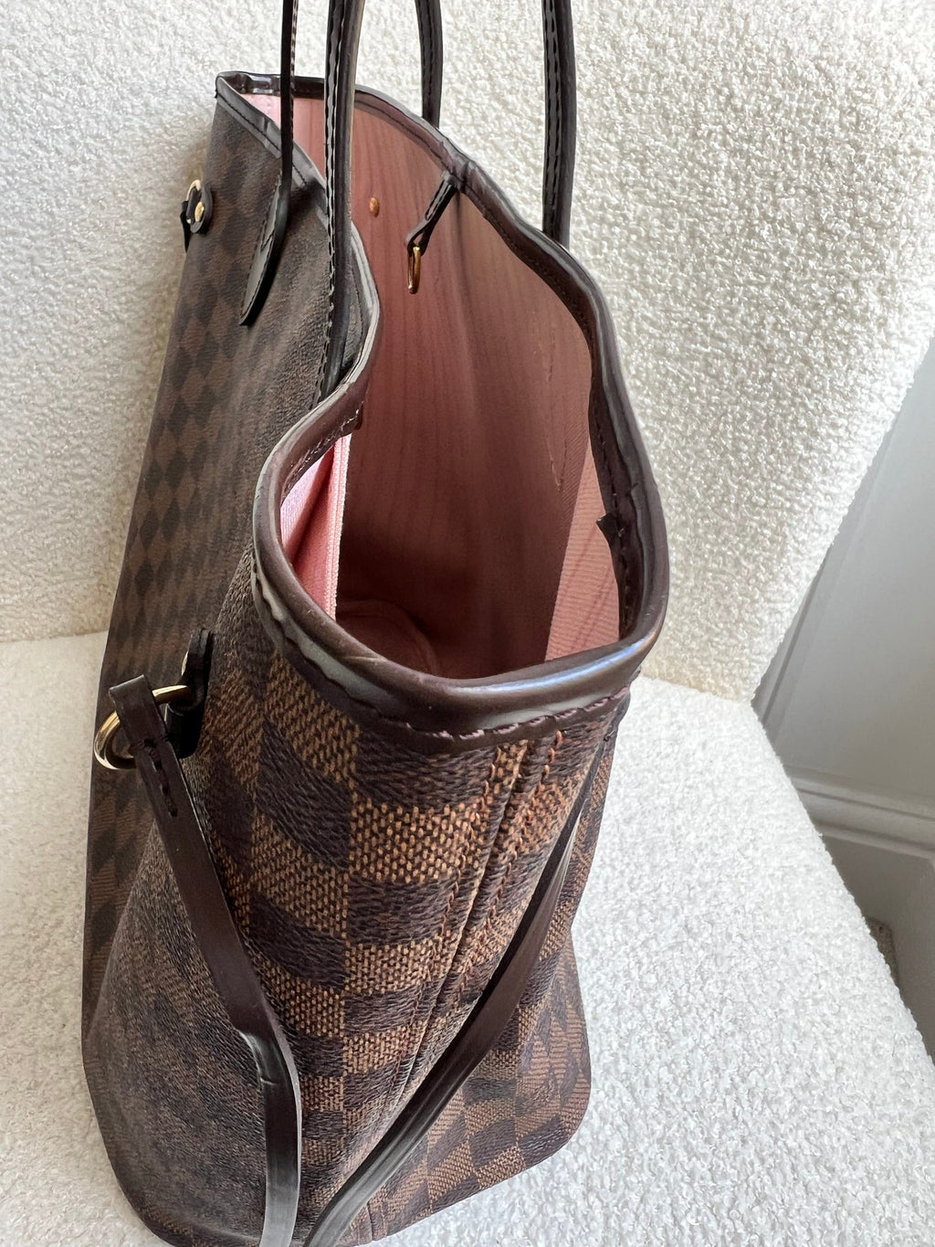 Louis Vuitton Neverfull MM Damier Ebene Rose Ballerine (RRP £1410)