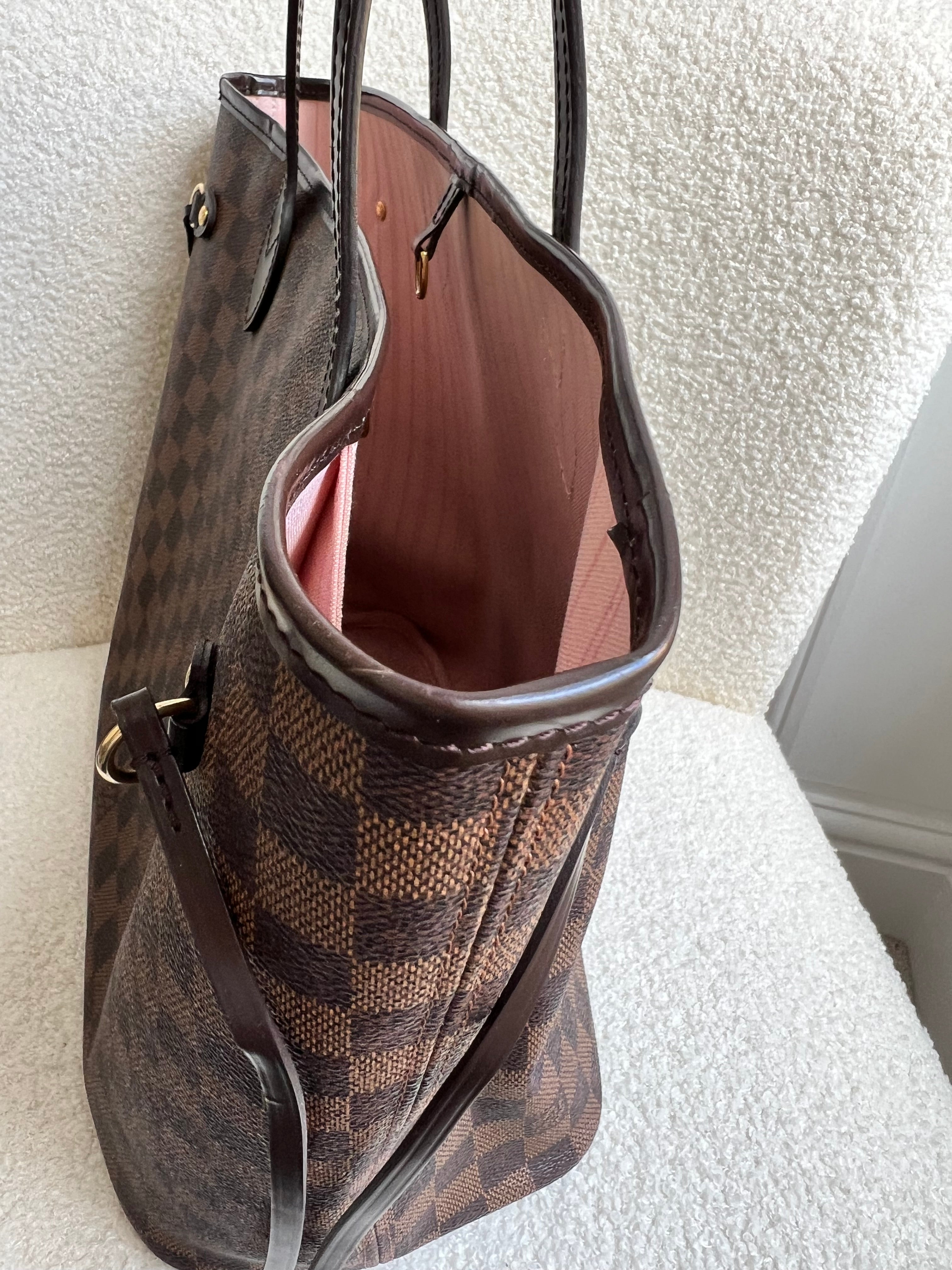 Louis Vuitton Neverfull MM Damier Ebene Rose Ballerine (RRP £1410)