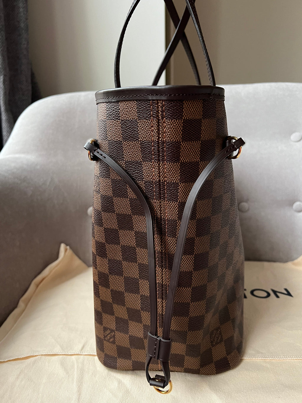 Louis Vuitton Neverfull MM Damier Ebene Rose Ballerine (RRP £1,410)