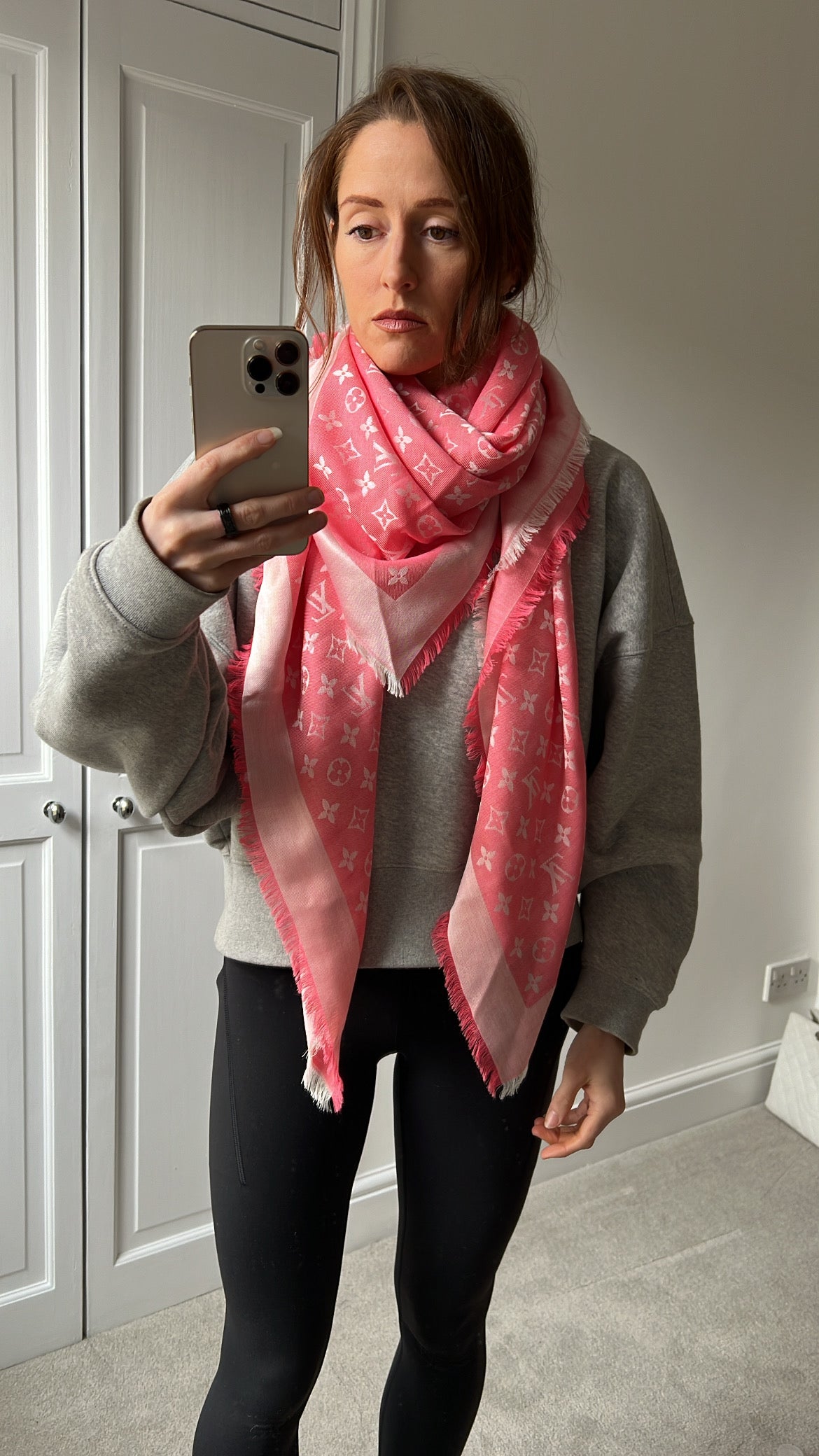 Louis Vuitton Pink Monogram Shawl (RRP £450)
