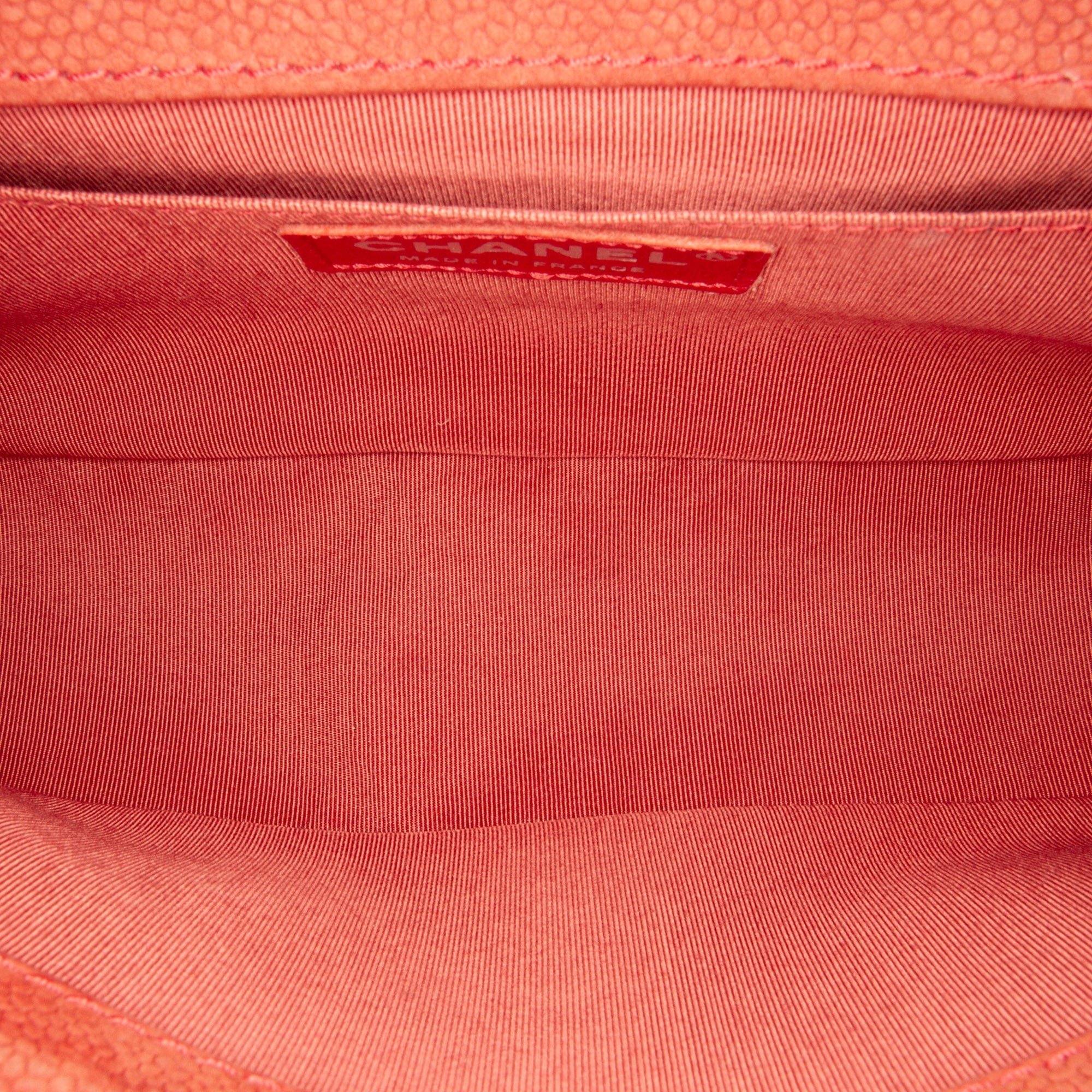 Chanel Boy Flap Large Red Caviar Ruthenium