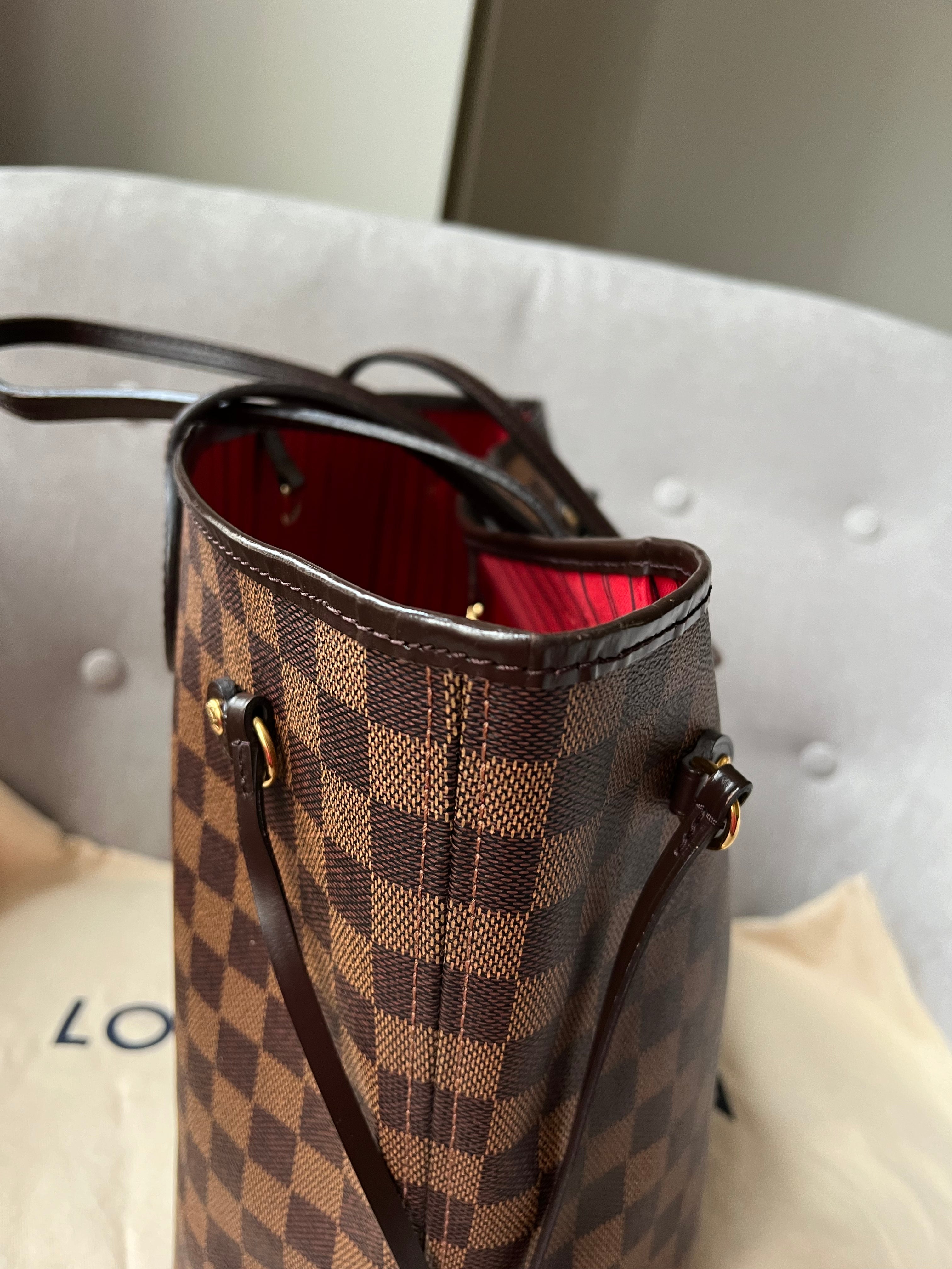 Louis Vuitton Neverfull MM Damier Ebene Cherry Interior (RRP £1,410)